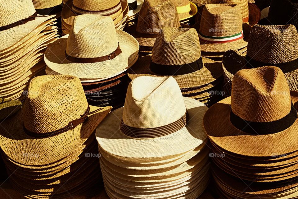 Stack of cowboy hat