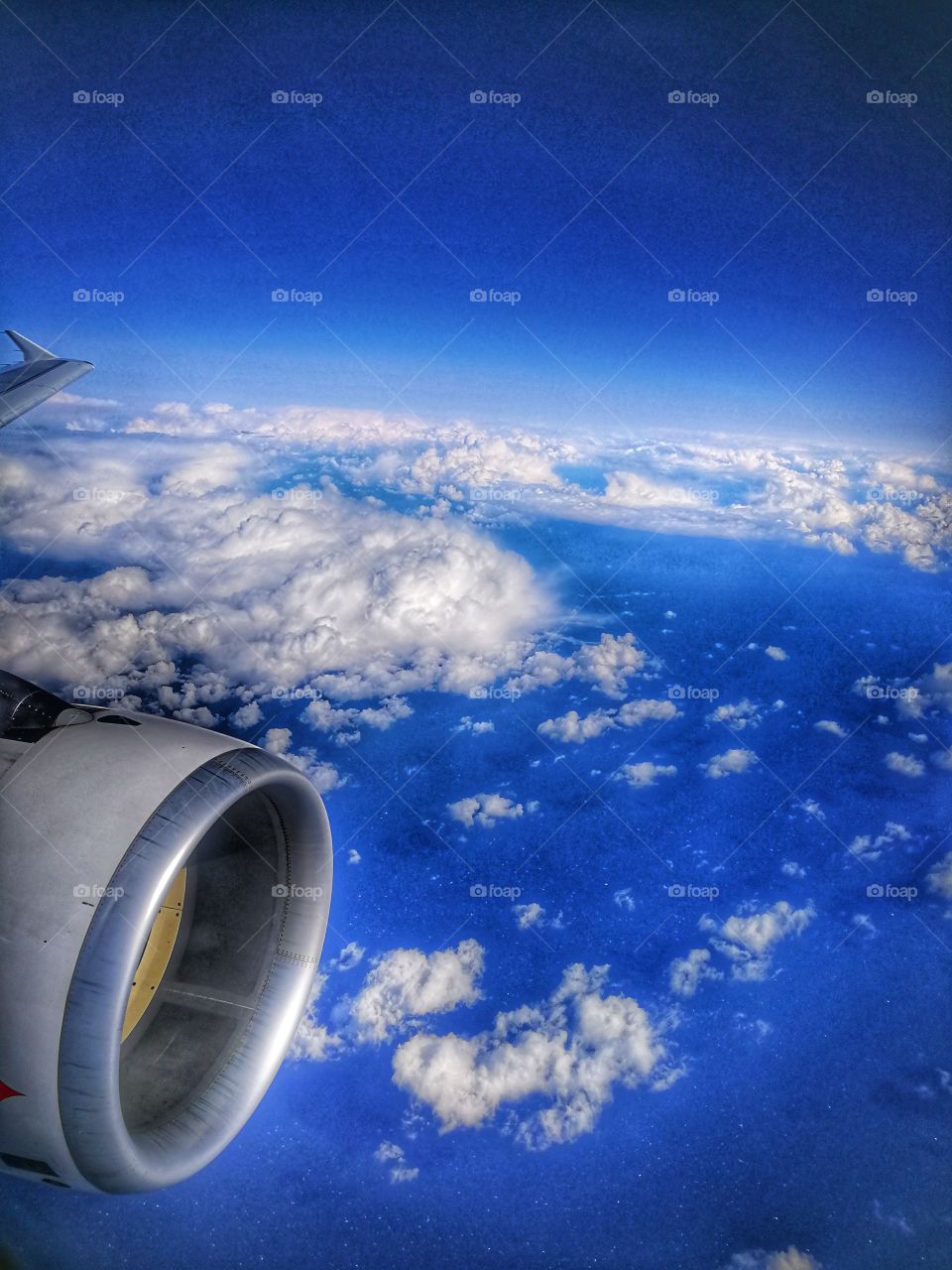 On a beautiful flight to the north