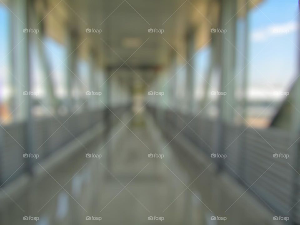 Abstract background of defocused station bridge