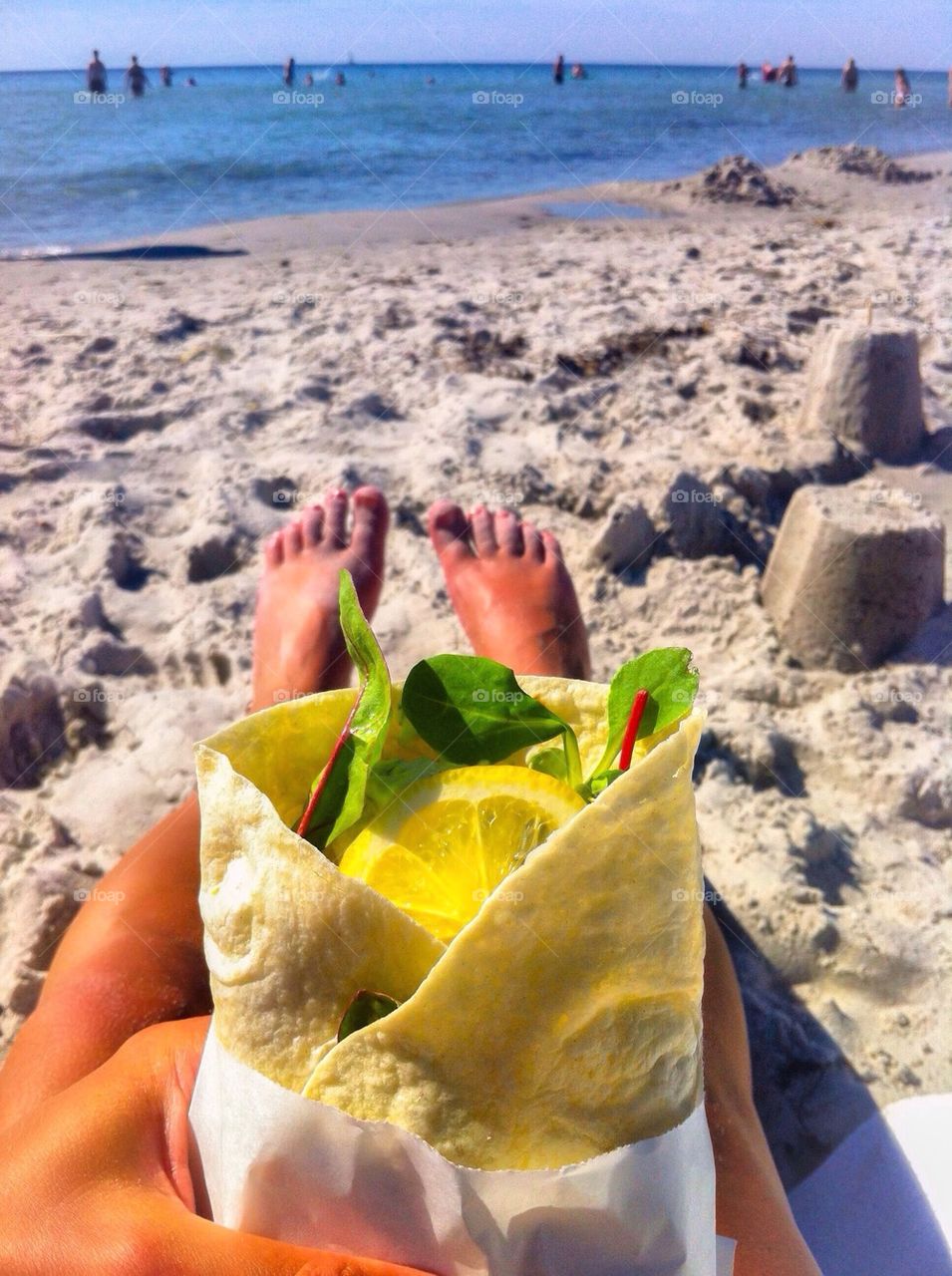 A tortilla on the beach