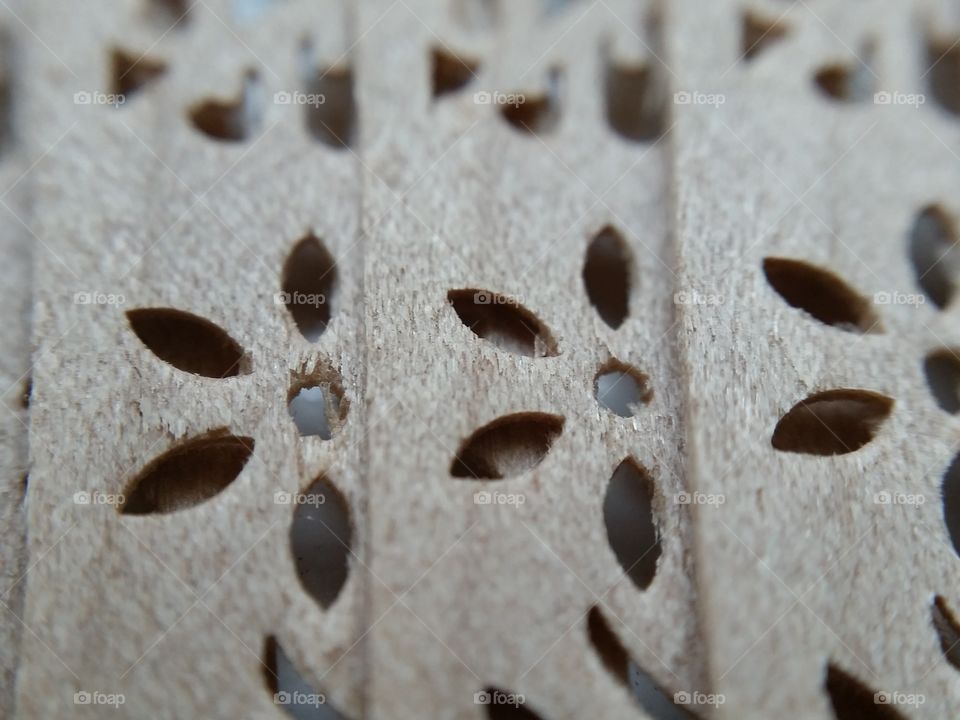 wood handicraft. parts of a hand fan