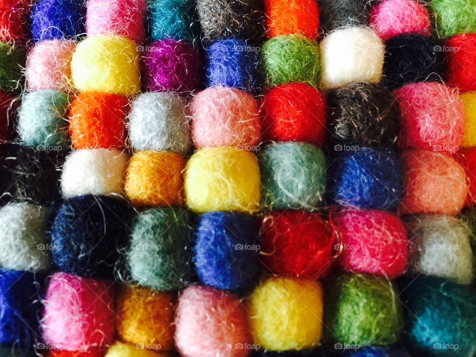 Colortastic Felts . A sharp closeup of multicolored felts