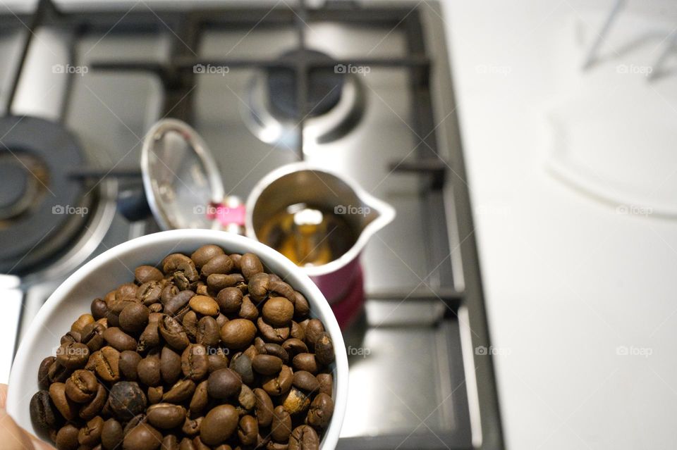 coffee beans at home