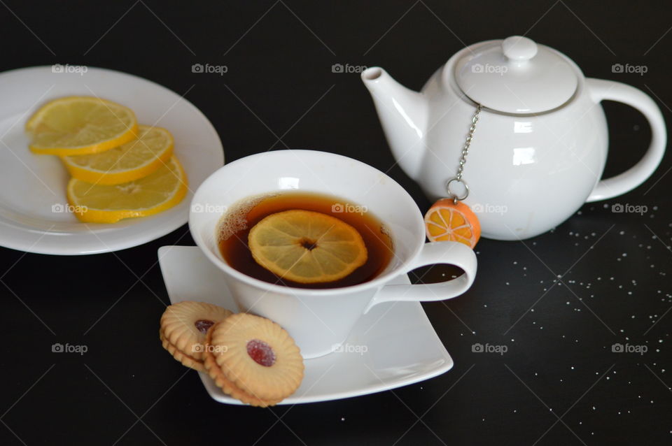 Herbal tea with Lemon slice