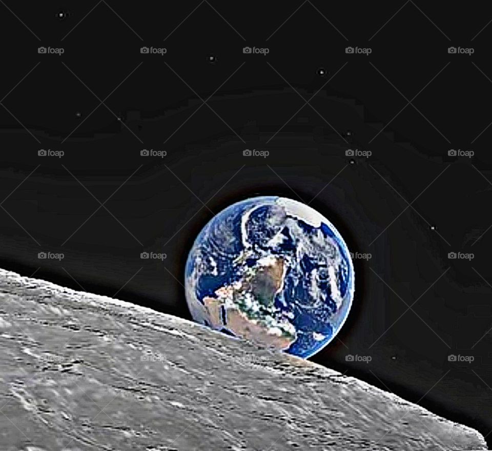 A beautiful and fascinating view of the Earth from the Moon.