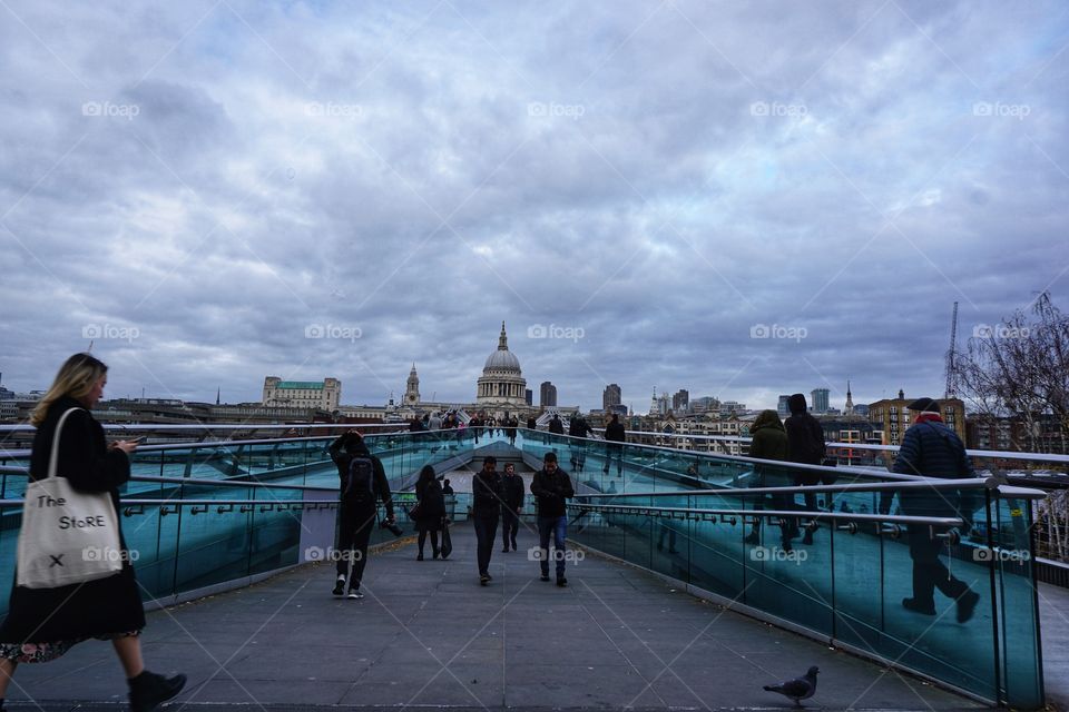 The Millennium Bridge ... London ... Bleak December 2018