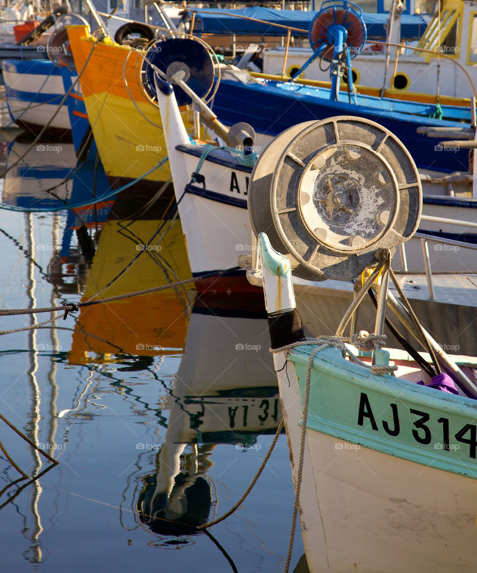 Mediterranean fishing boats.