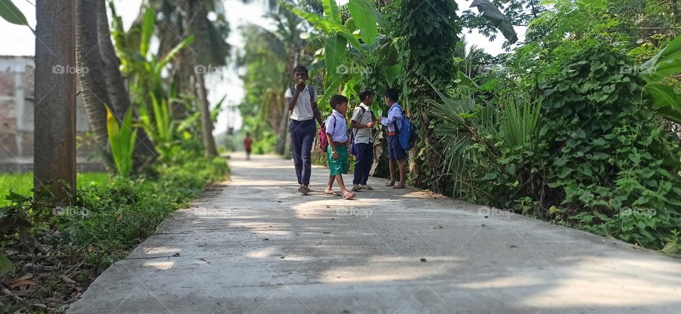 children in school uniform