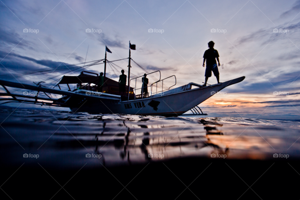 sunset tourism sea boat by paulcowell