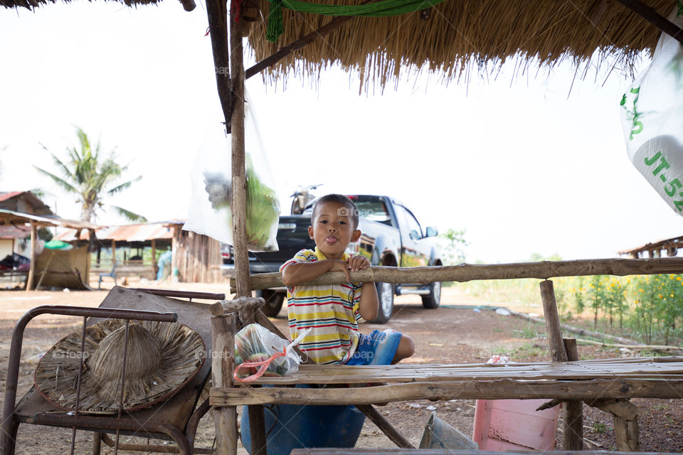 Boy in the local street 