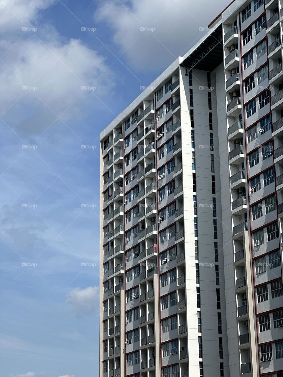 Rectangle and building in the lovely evening