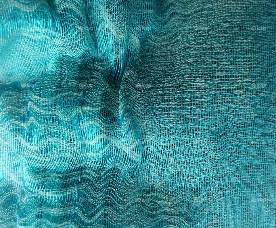 Blue Wavey Textured Fabric