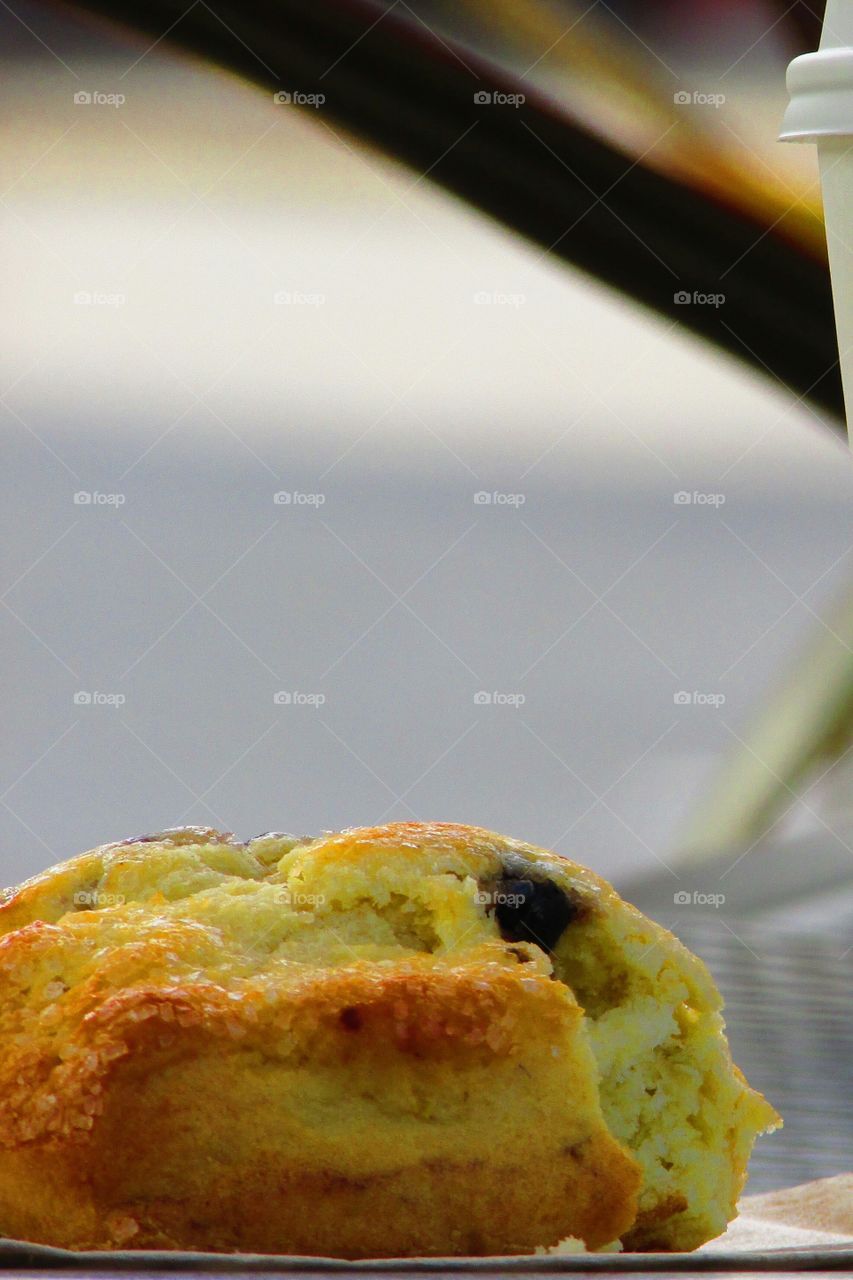 morning breakfast, blueberry scone!