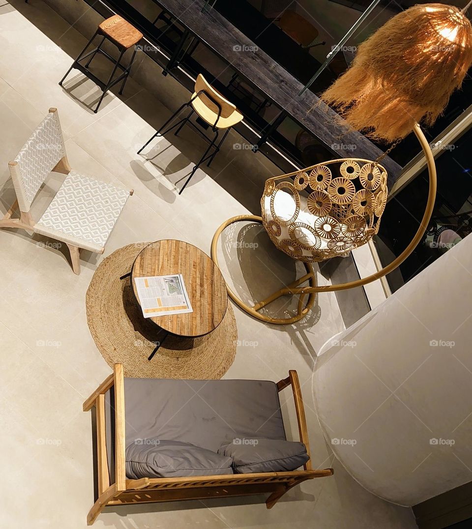 Cozy modern living room🛋️ View from the second floor 🛋️ Evening 🌆