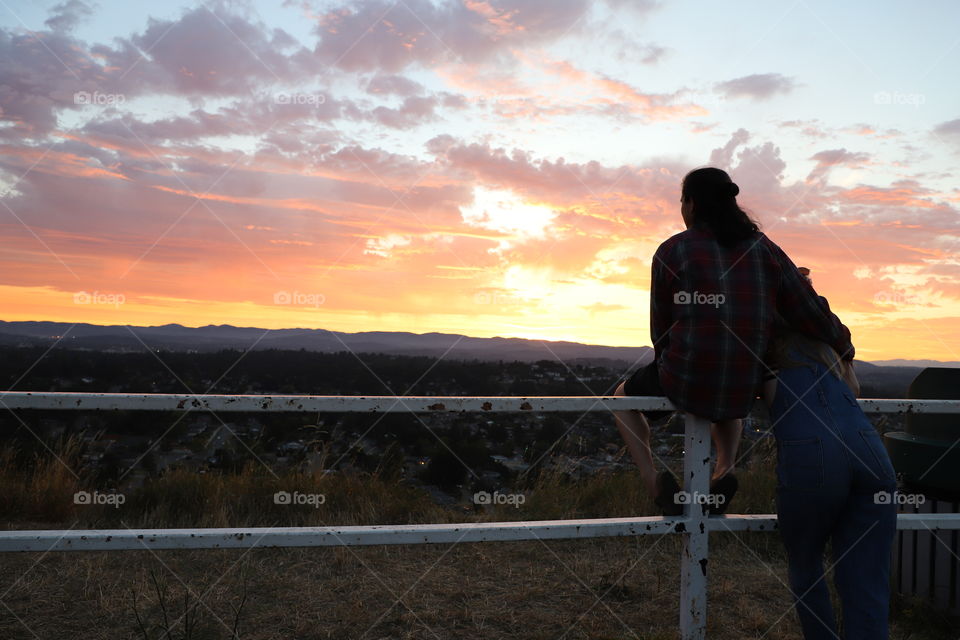 Watching sunset 