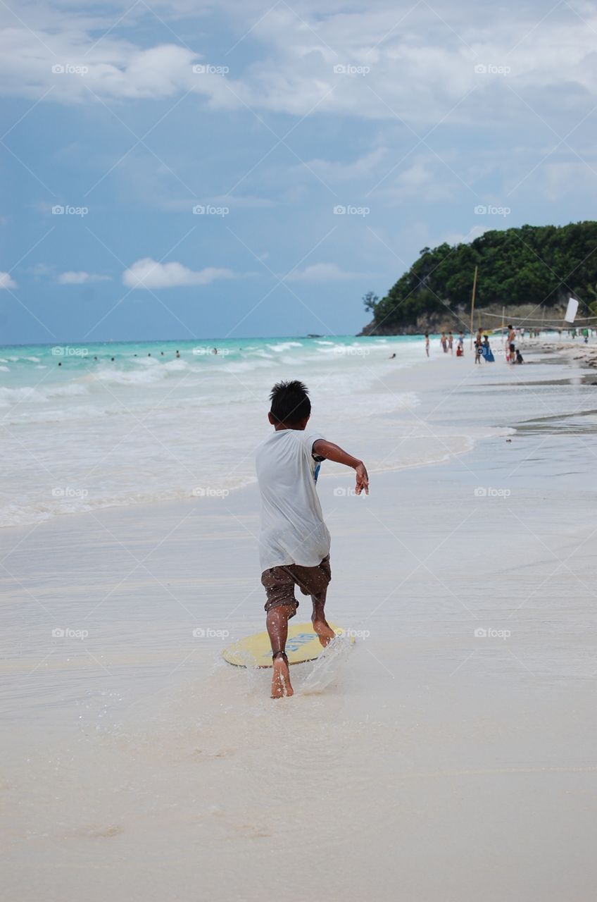 learning to skim board 