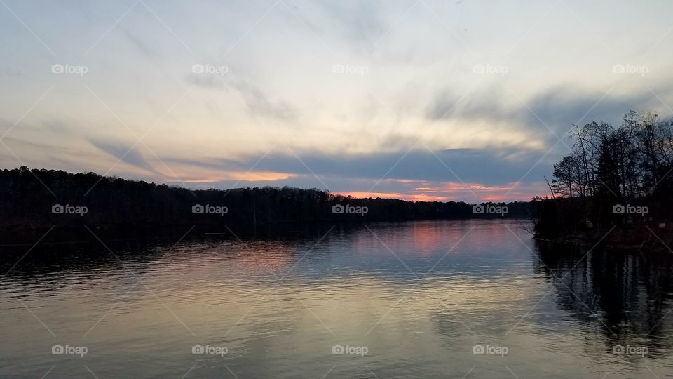 dusk on the lake