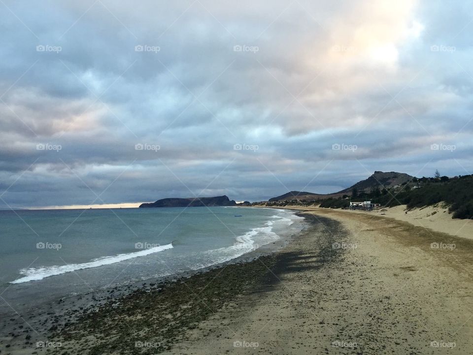 Landscape of the beach, sky and sand