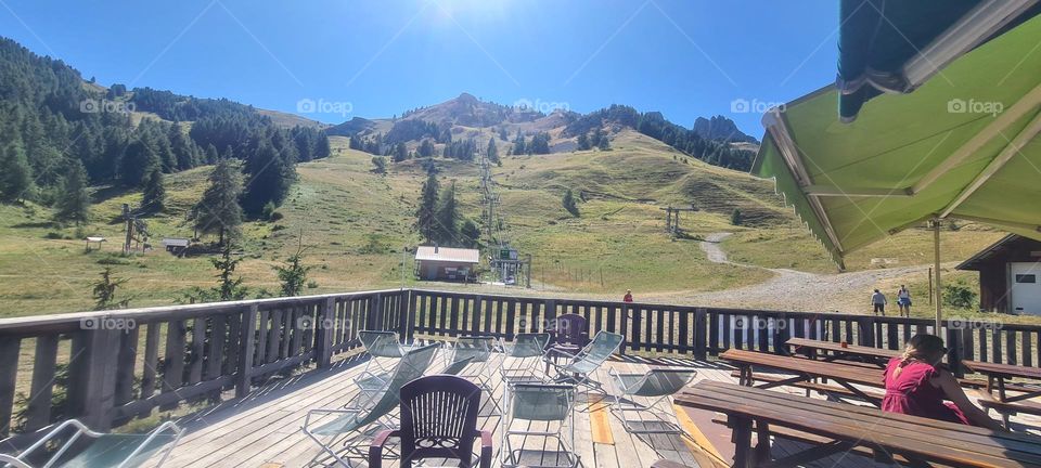 vue montagne restaurant d'altitude