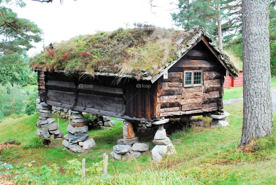 Historic Norwegian home restoration site