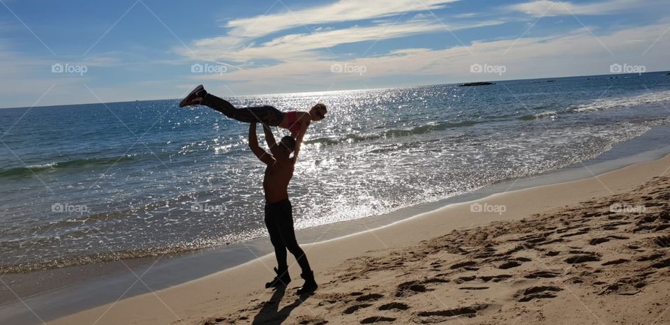 Beach#sun#sea#human#position#balance