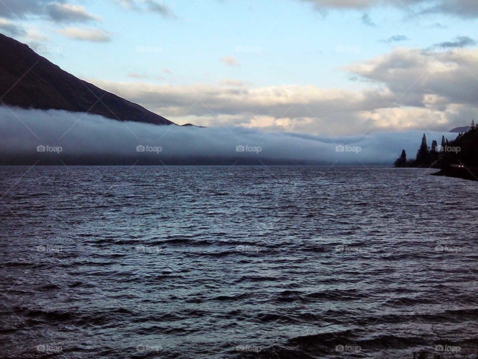 Morning loch fog