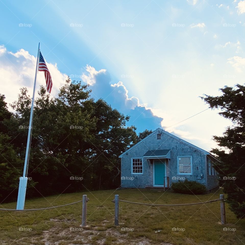 Late afternoon, Old Community Center, West Yarmouth, cape cod 💛