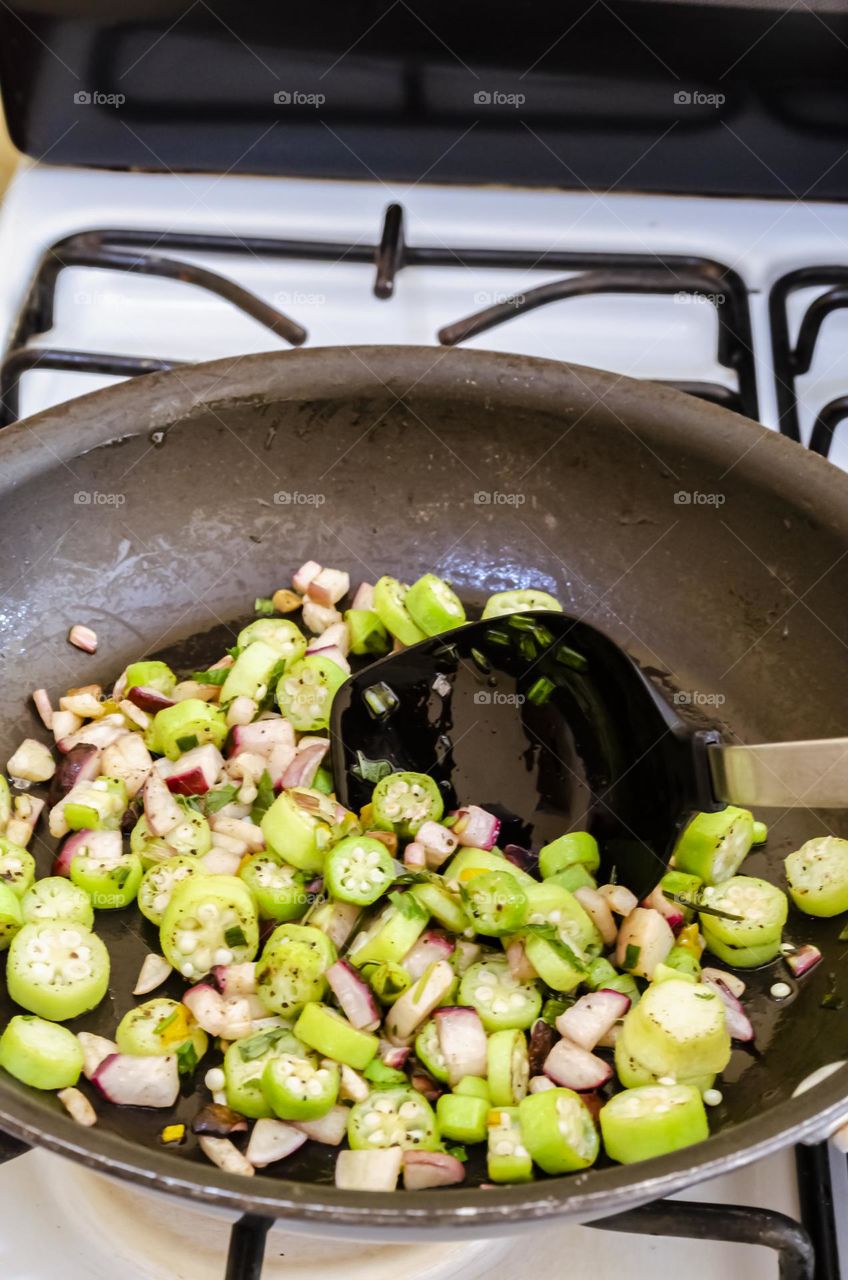 Stir-frying Vegetables