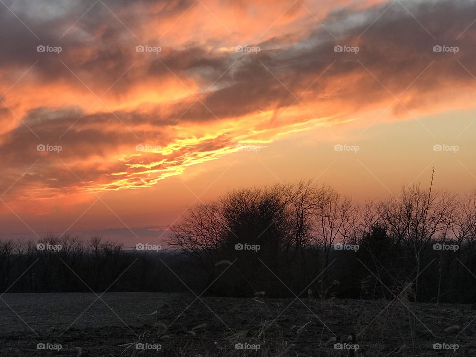 Beautiful, Midwest, Missouri, Sunset