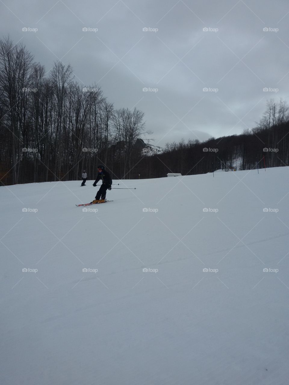 skier on mountain. snow. ice. winter time