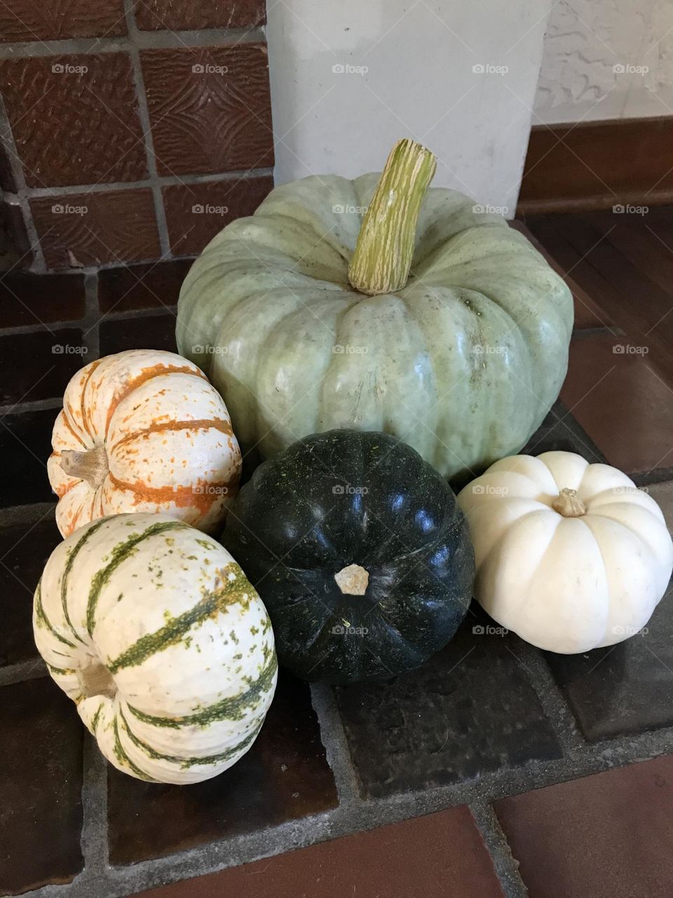 Pumpkin home decor for Thanksgiving.