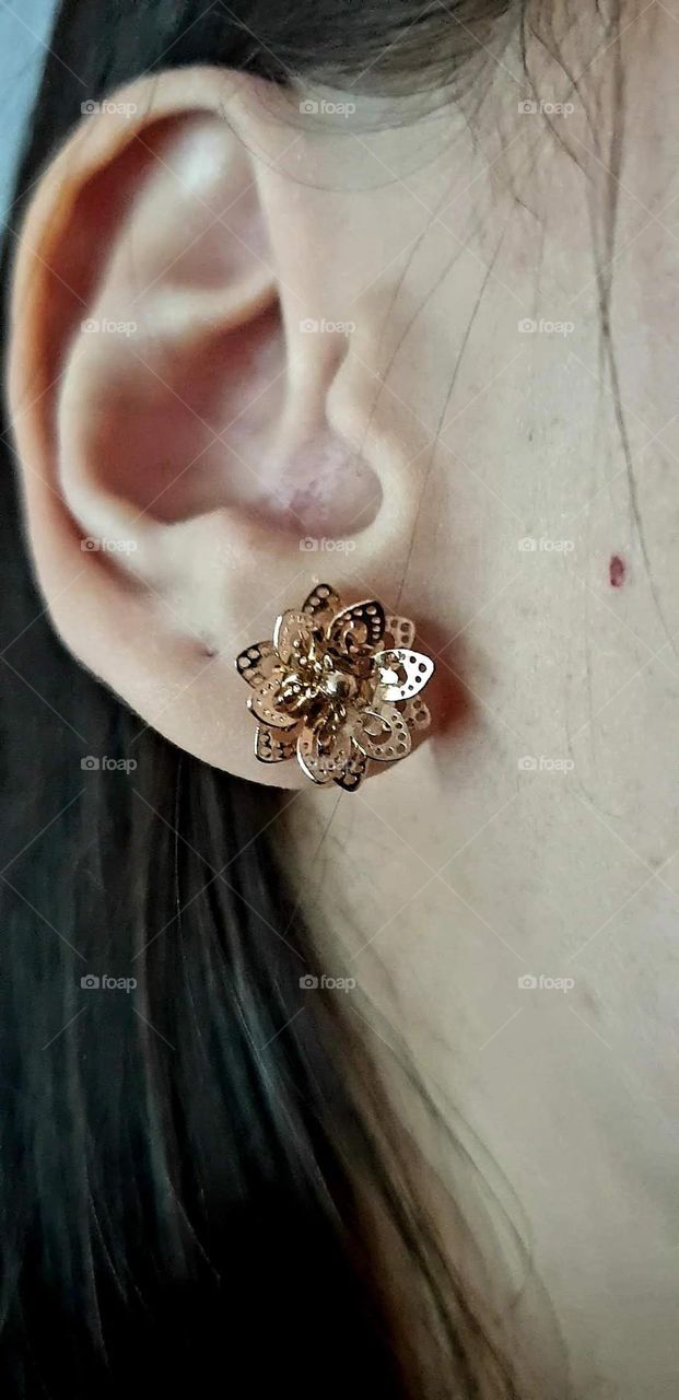 jewelry, flower shaped earrings beautiful decoration for beauty