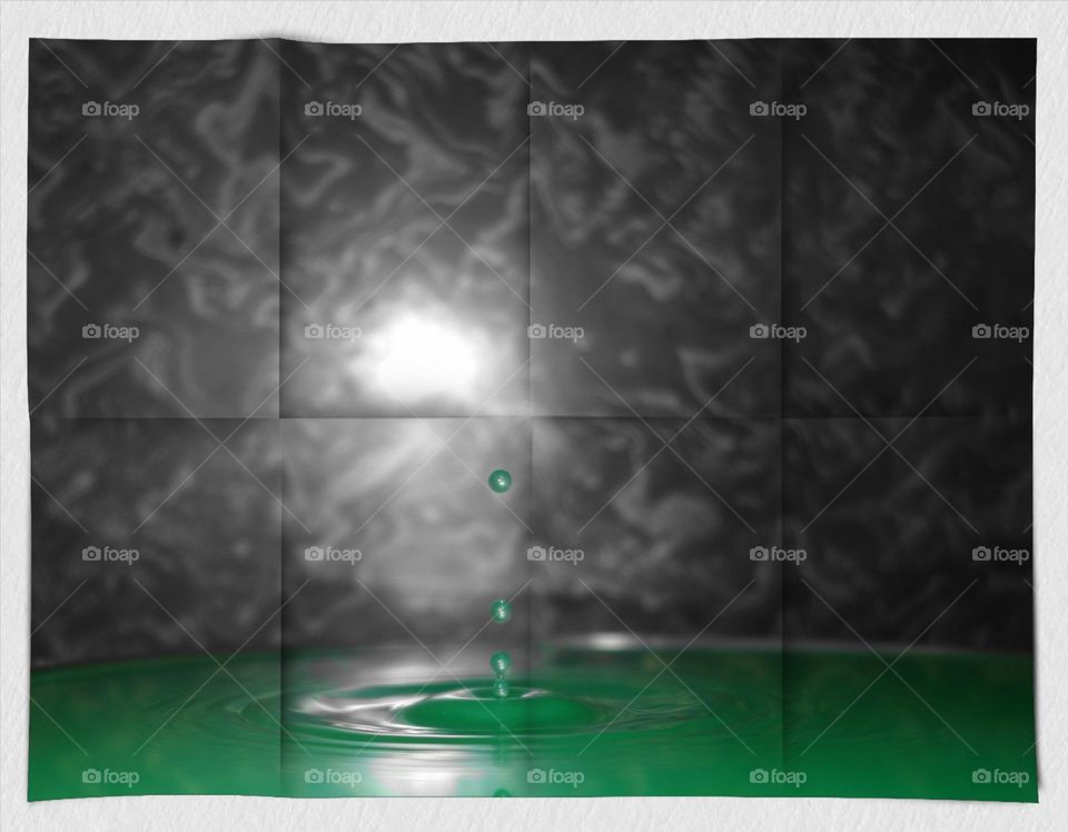 green water drop image