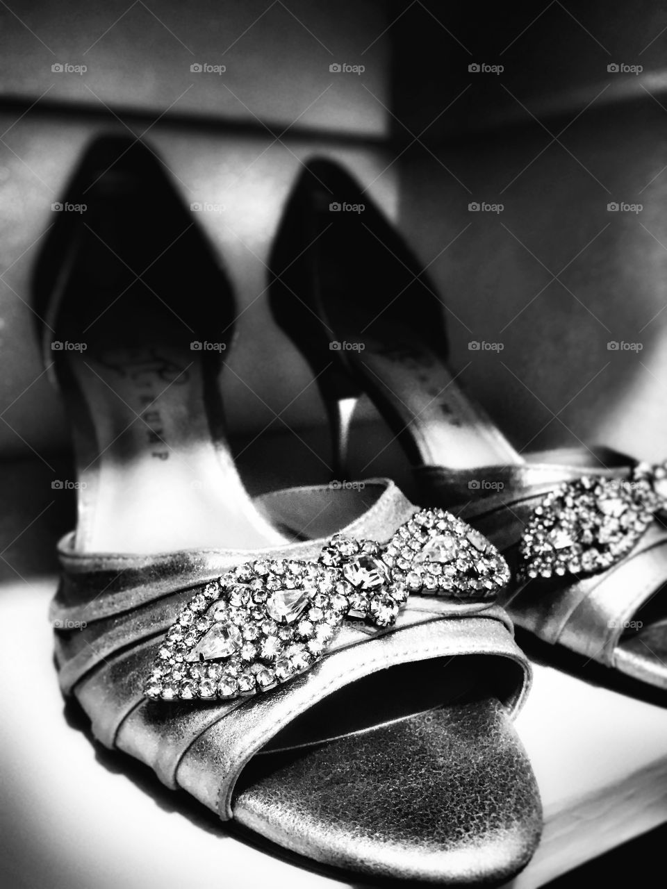 Wedding shoes. Silver wedding shoes 