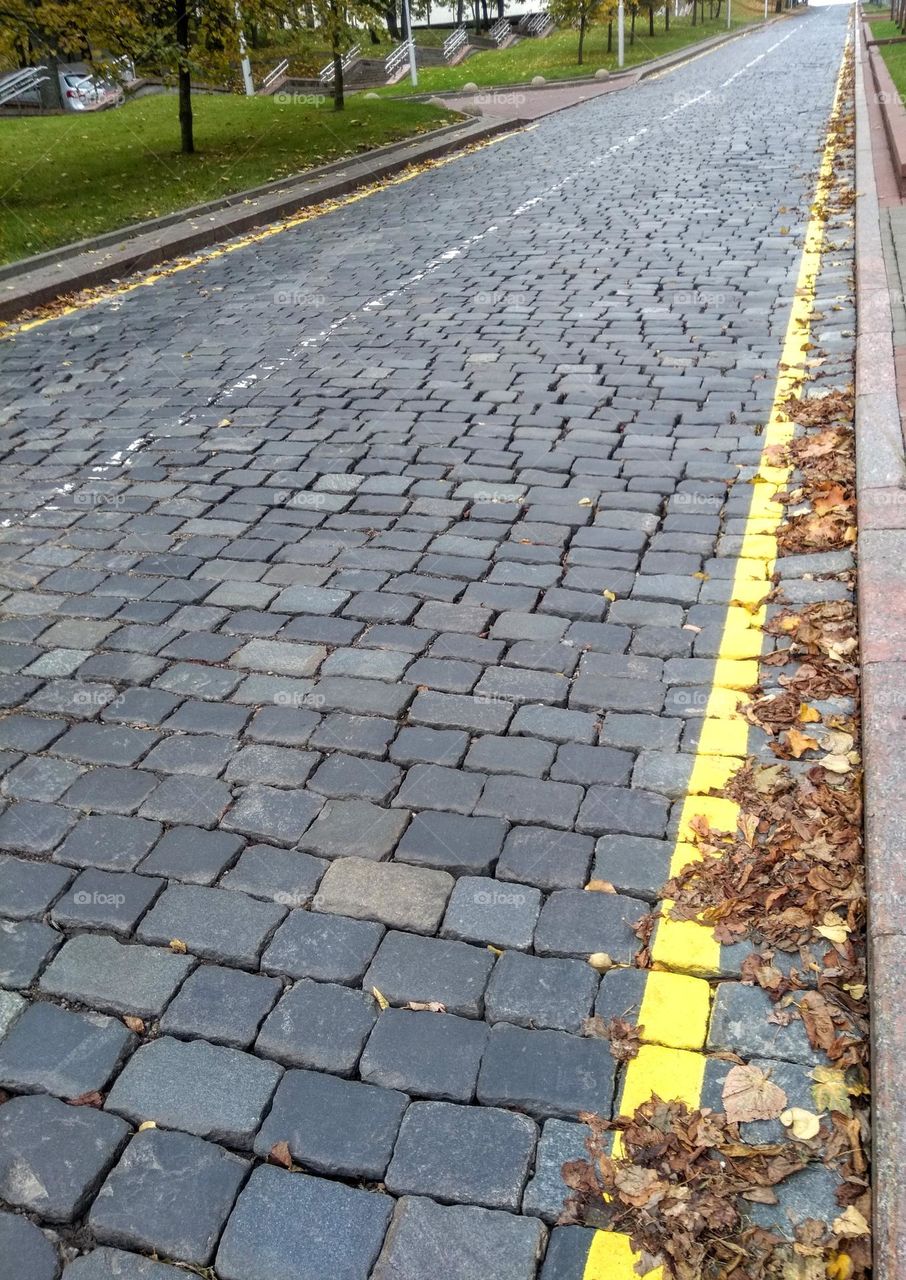 street pavement geometric shapes