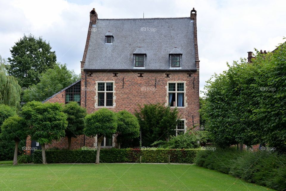 At the beguinage of Leuven, Belgium.