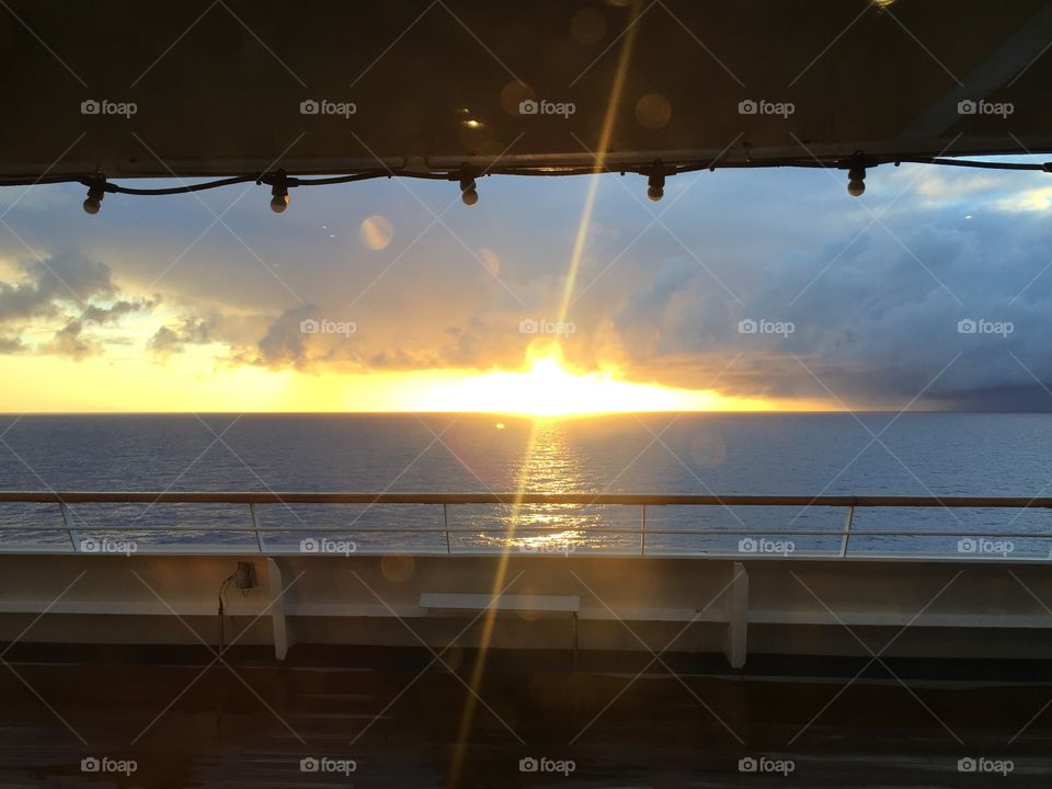 Sunset from the cruise ships 