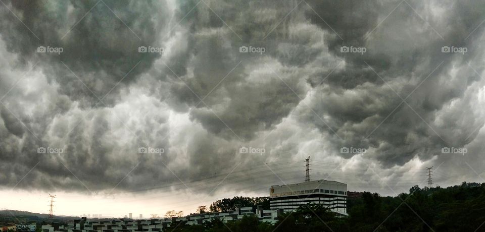 The dark cloudy before the rain.