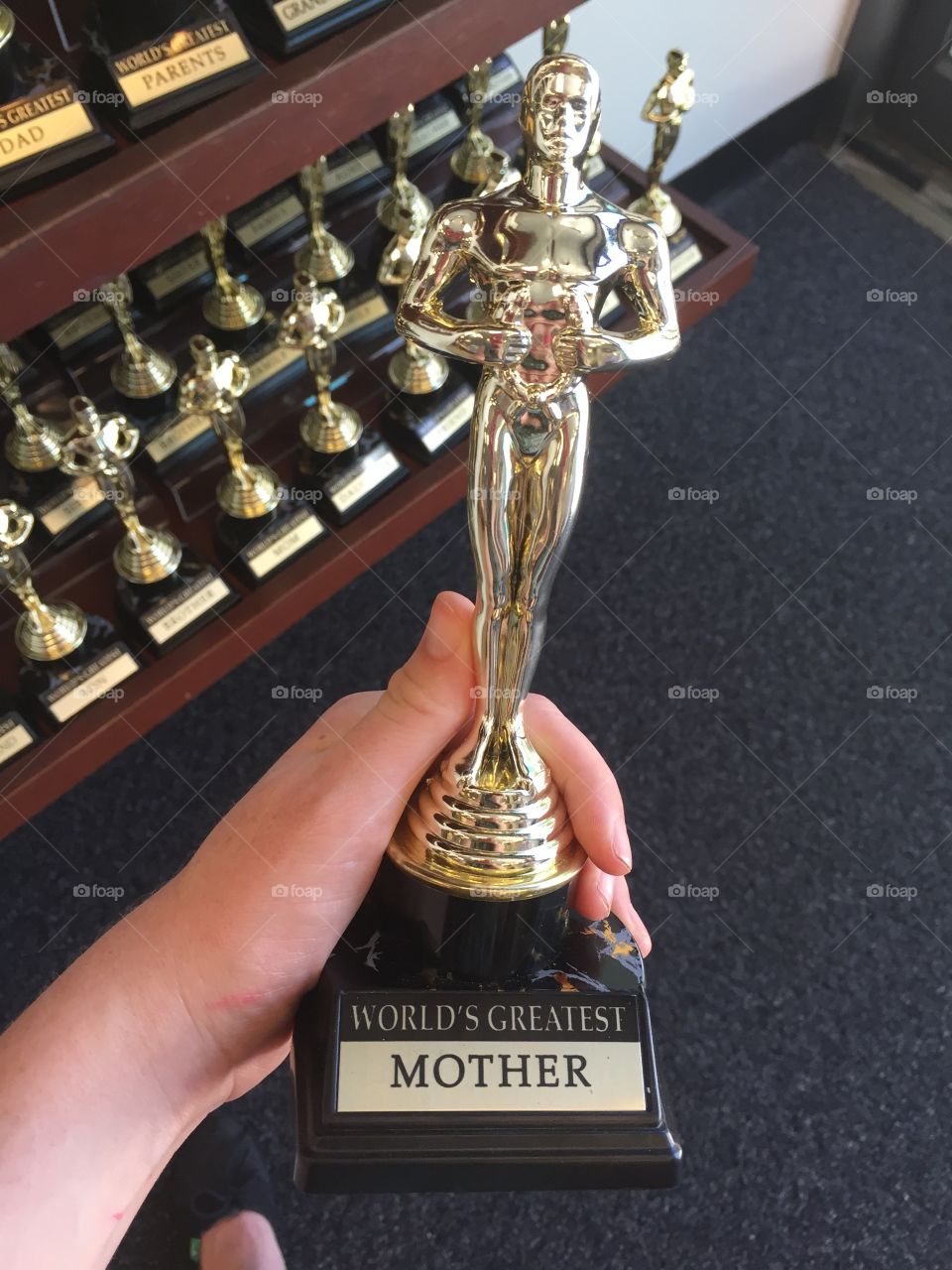 World's Greatest Mom. An award for the worlds greatest mom