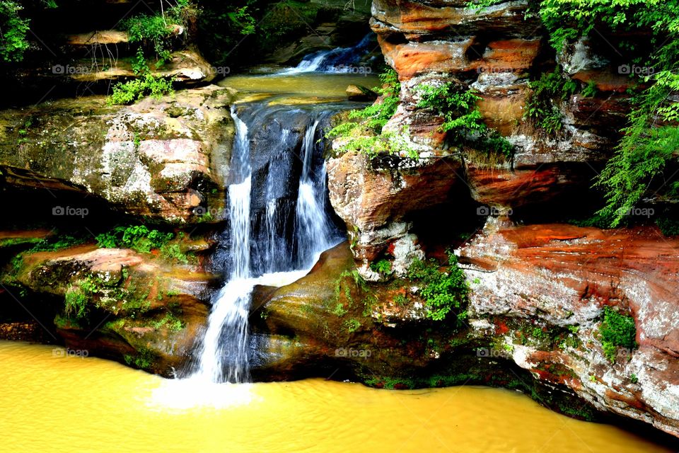 Hocking Hills Ohio waterfall nature Brock's Moss River Creek splash
