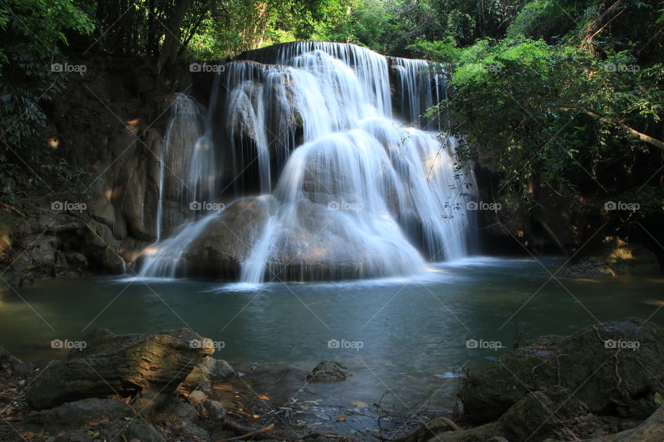 Thailand waterfall forest