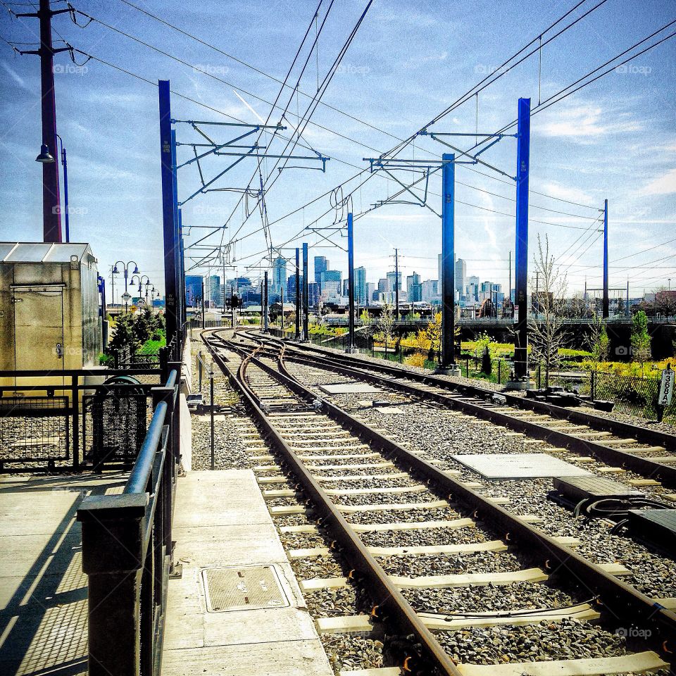 Decatur & Federal RTD station. A commuter photo facing Denver