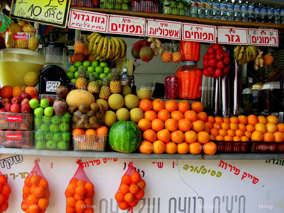 Juice Stand in Tel Aviv, Israel