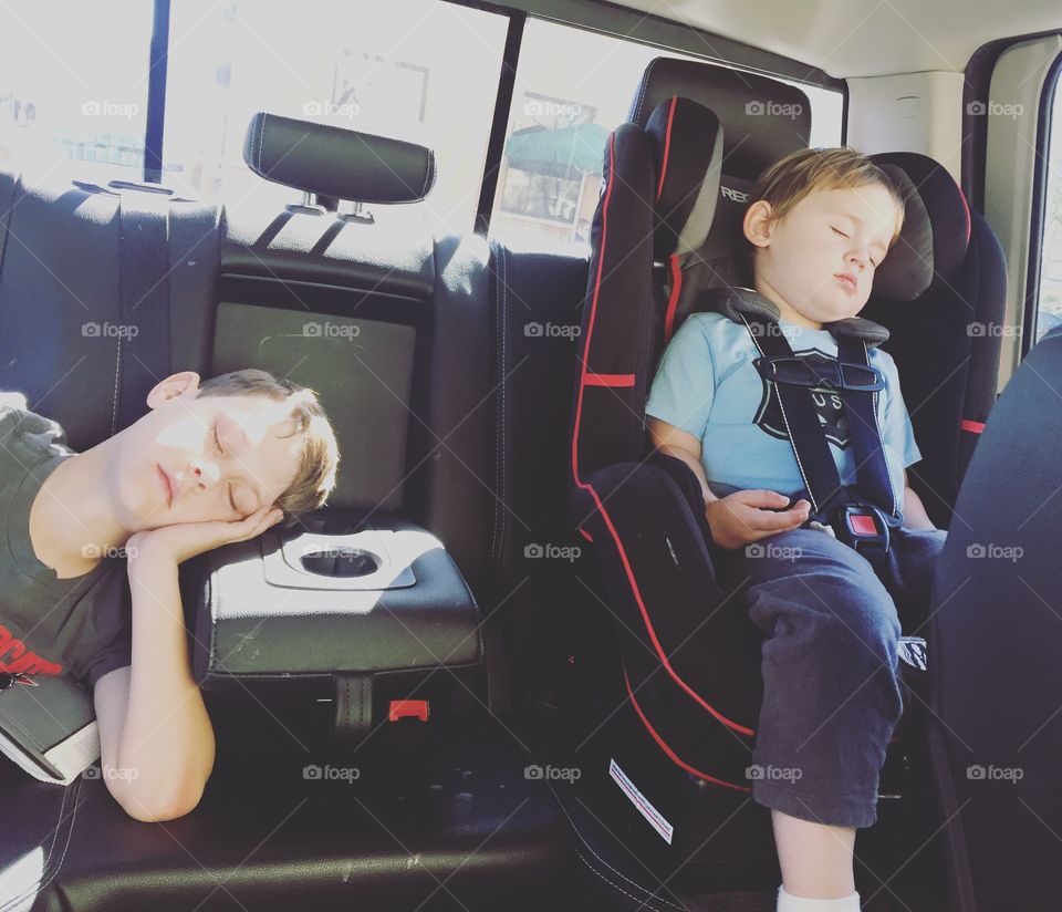 Falling asleep in the car 