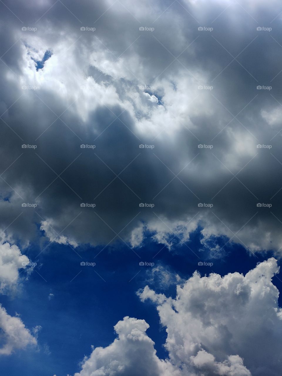 blue sky with white clouds