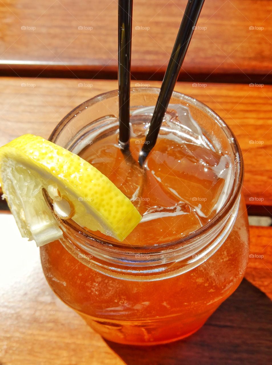 Refreshing Iced Tea. Iced Tea With Lemon
