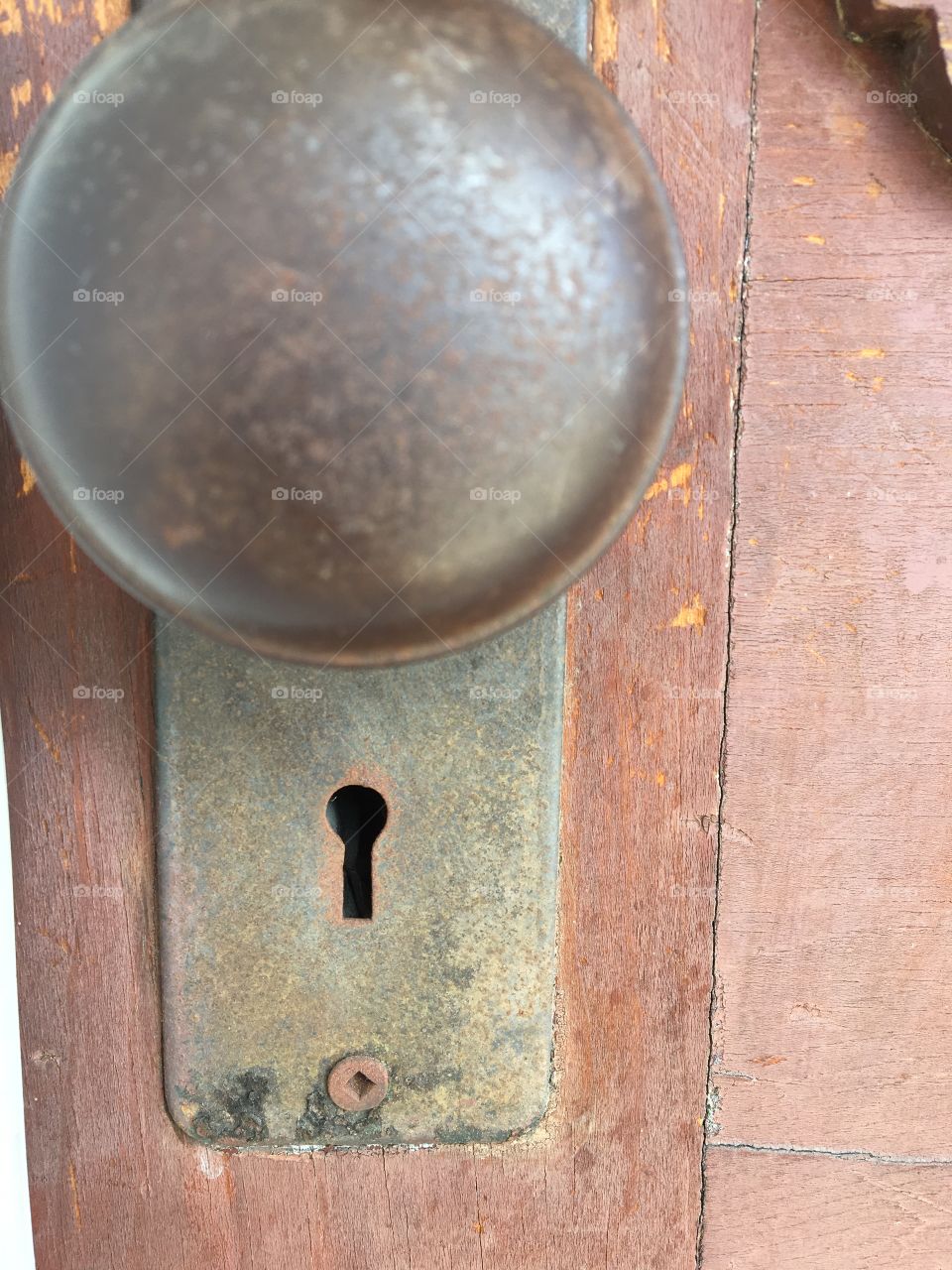 Door knob and key hole