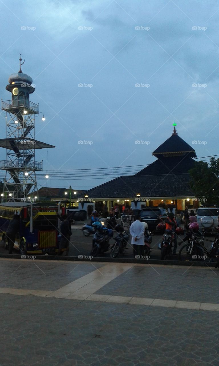 In Front Of Demak Mosque Great