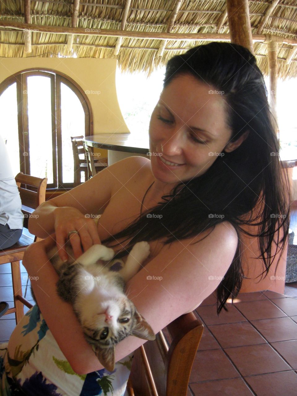 Island Kitty. Holding the resident cat of a bar in Nicaragua. 
