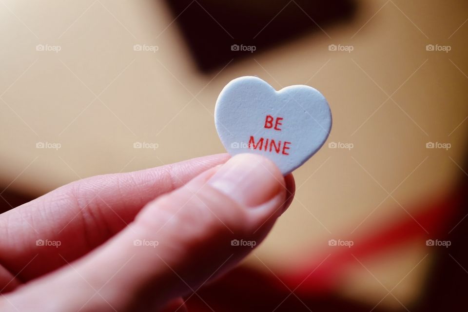 Be Mine Conversation Heart With Chocolates 